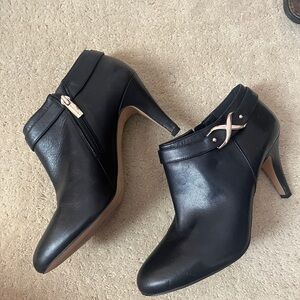 Leather work booties